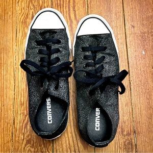Sparkly, Iridescent Black Converse